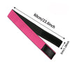 Pink and black adjustable lace headband measuring 60cm long