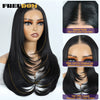 A long black straight wig with a lace front shown on a mannequin head.