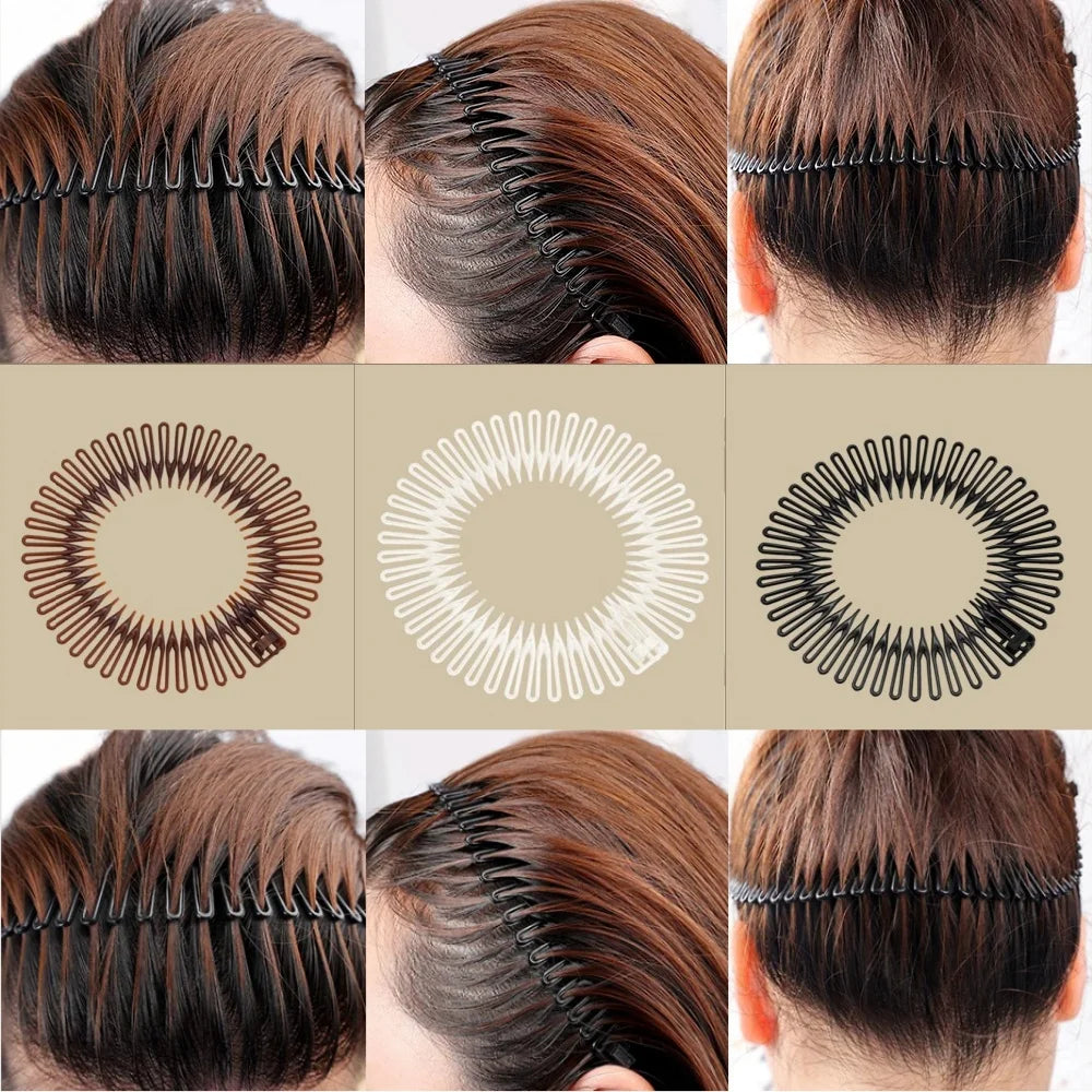 Un ensemble de pinces à cheveux en plastique stretch pour coiffer et lisser les cheveux
