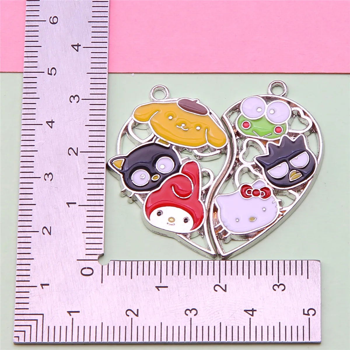 Conjunto de collares de amistad con colgantes de animales lindos como gato, conejo y rana