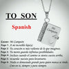 Silberlegiertes Anhänger-Halskette mit spanischer Inschrift: To Son Mi Campeón