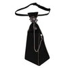 Black gothic crystal rhinestone bow tie necktie for shirts