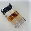 Transparent acrylic hair claw in various shades of beige and amber for ponytail styling