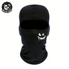 Balaclava de malla negra transpirable para cubrir cara y cuello en actividades al aire libre o ciclismo
