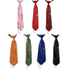 Set aus fünf Seiden-Halsbinden in Rosa, Rot, Bordeauxrot, Dunkelrot und Schwarz mit verstellbaren Sternketten