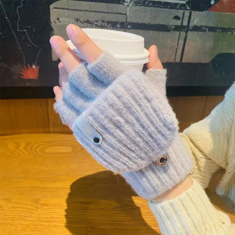 Stretchable Knitted Gloves for Writing and Typing