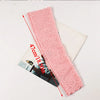 Pink lace anti-sunburn arm sleeves displayed on a white background with measurement lines.