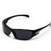 Schwarze Vintage Y2K Punk-Stil-Sonnenbrille von vorne
