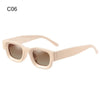 Light beige vintage butterfly wrap sunglasses with light brown lenses