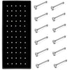 A set of fashion crystal stainless steel nose stud piercing jewelry in various lengths.