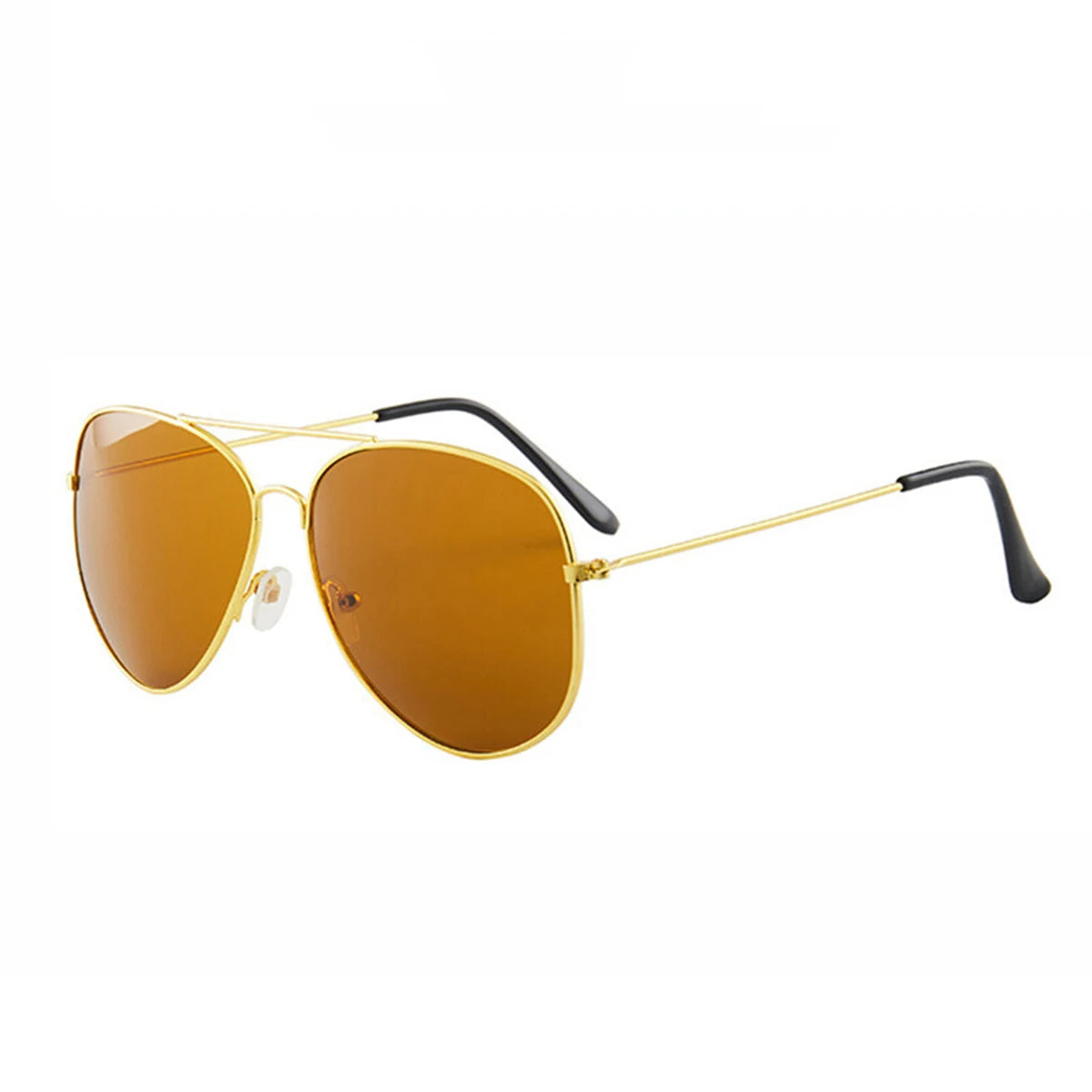 Men's aviator sunglasses with gold and silver frames shown against a white background.