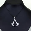 Stainless steel pendant necklace shaped like an 'A' for Assassin's Creed
