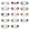 A collection of magnetic eyeglass holder clips in various colors and designs.
