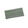 A grey knitted sports headband designed for yoga and gym activities.