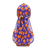 Pañuelo morado para la cabeza con estampado de fruta cítrica naranja