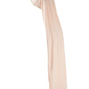 A light pink soft knit hair wrap or cap for sleeping and protection.