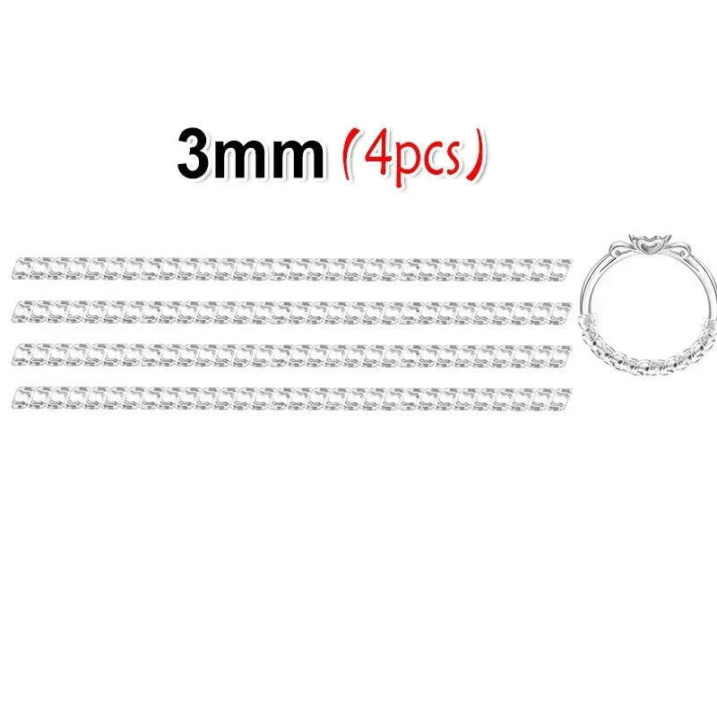 Set of four 3mm invisible ring sizer tools for jewelry making