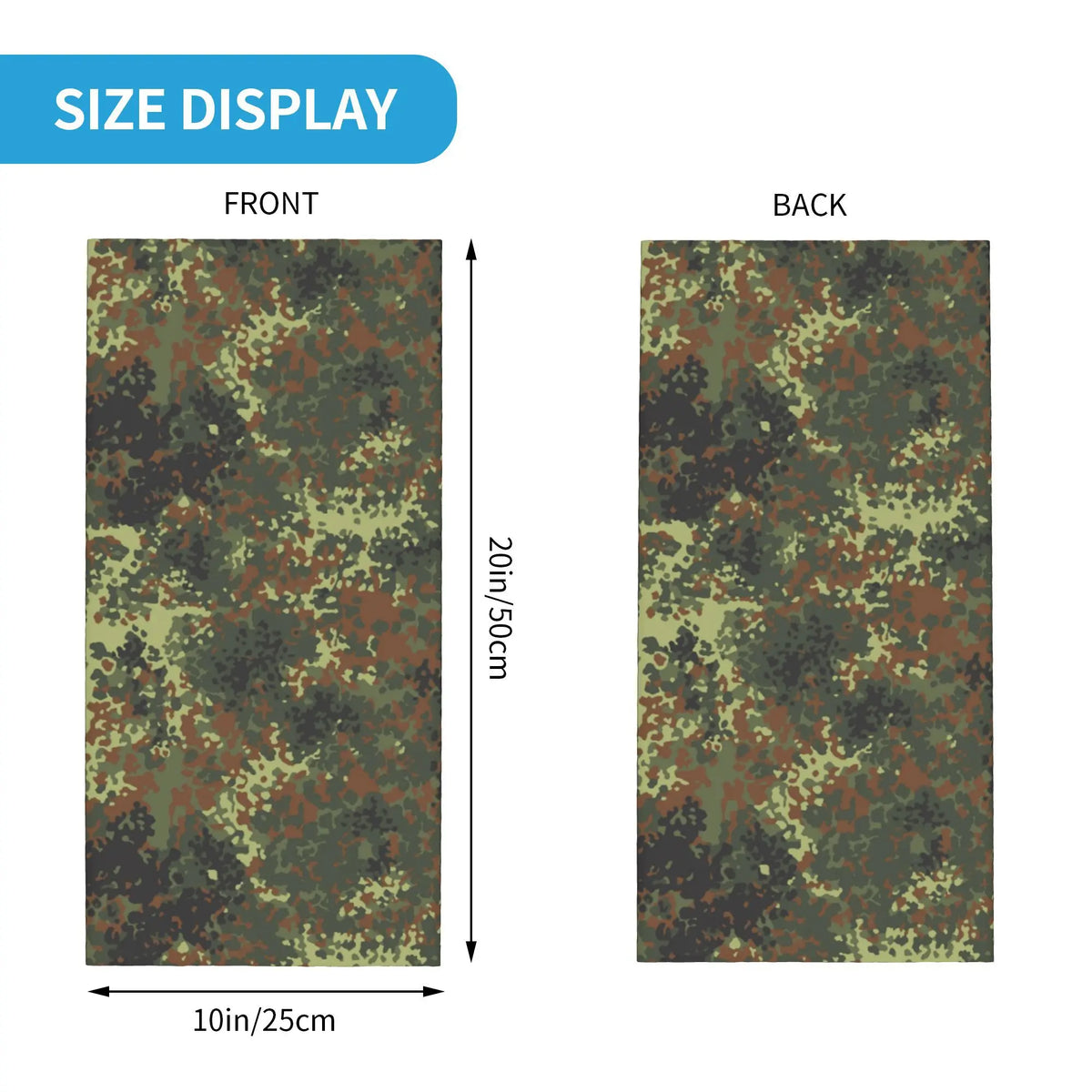 Camouflage Neck Gaiter for Winter Outdoor Activities
