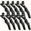A set of black professional multifunctional hair sectioning clips.