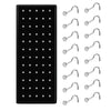 A set of stainless steel nose studs and body piercing jewelry for use in piercings.
