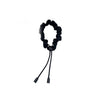 Black adjustable hair ties designed for curly hair