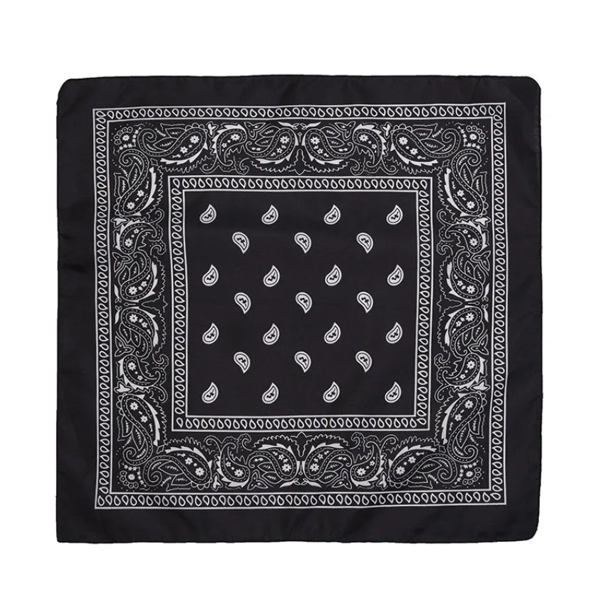 Unisex Black Fashion Bandana Scarf