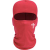 Máscara balaclava deportiva y de invierno roja brillante para toda la cara.