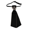 Black gothic crystal rhinestone bow tie necktie for shirts