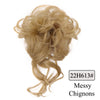 A bundle of light blonde messy chignons synthetic hairpiece for women