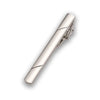 A silver-toned tie clip jewelry piece with a classic design.
