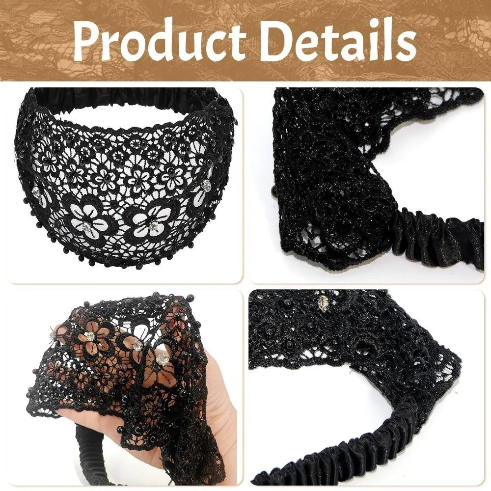 Crystal Pearl Floral Beaded Headband