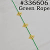 Green rope with three gold traditional Ethiopian head chains