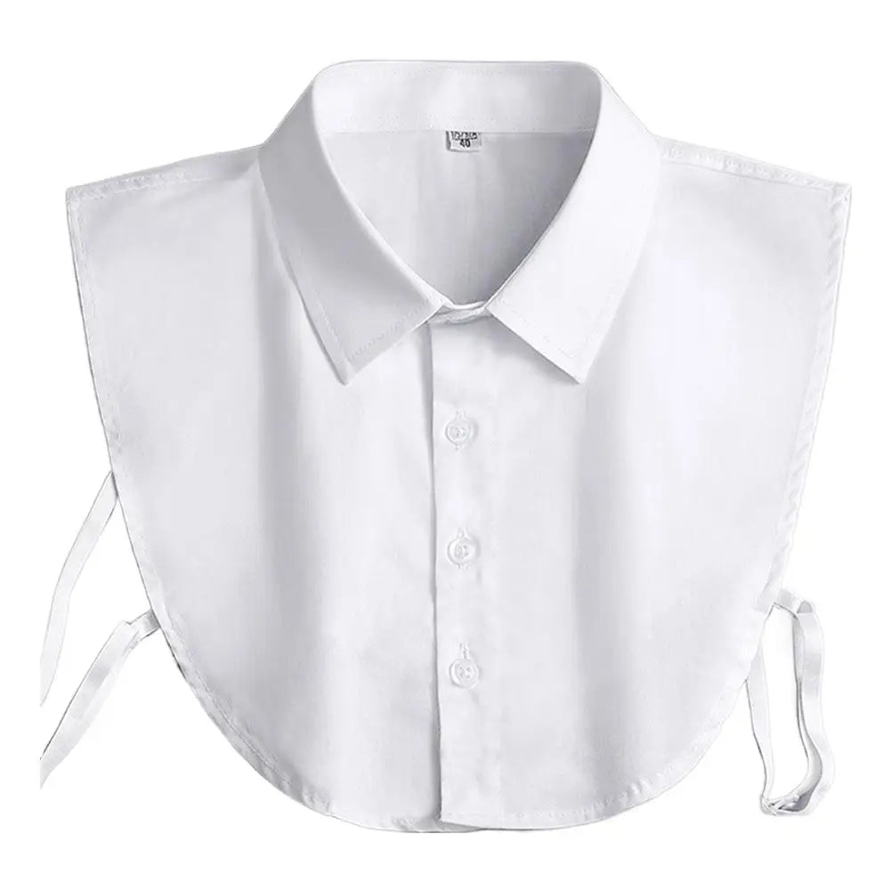 White universal fake collar for formal wear shirt