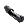 A black adjustable watch band link repair kit with a silver screw mechanism.