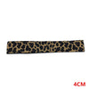 Banda elástica de estampado leopardo negro y caqui para los bordes de peluca.