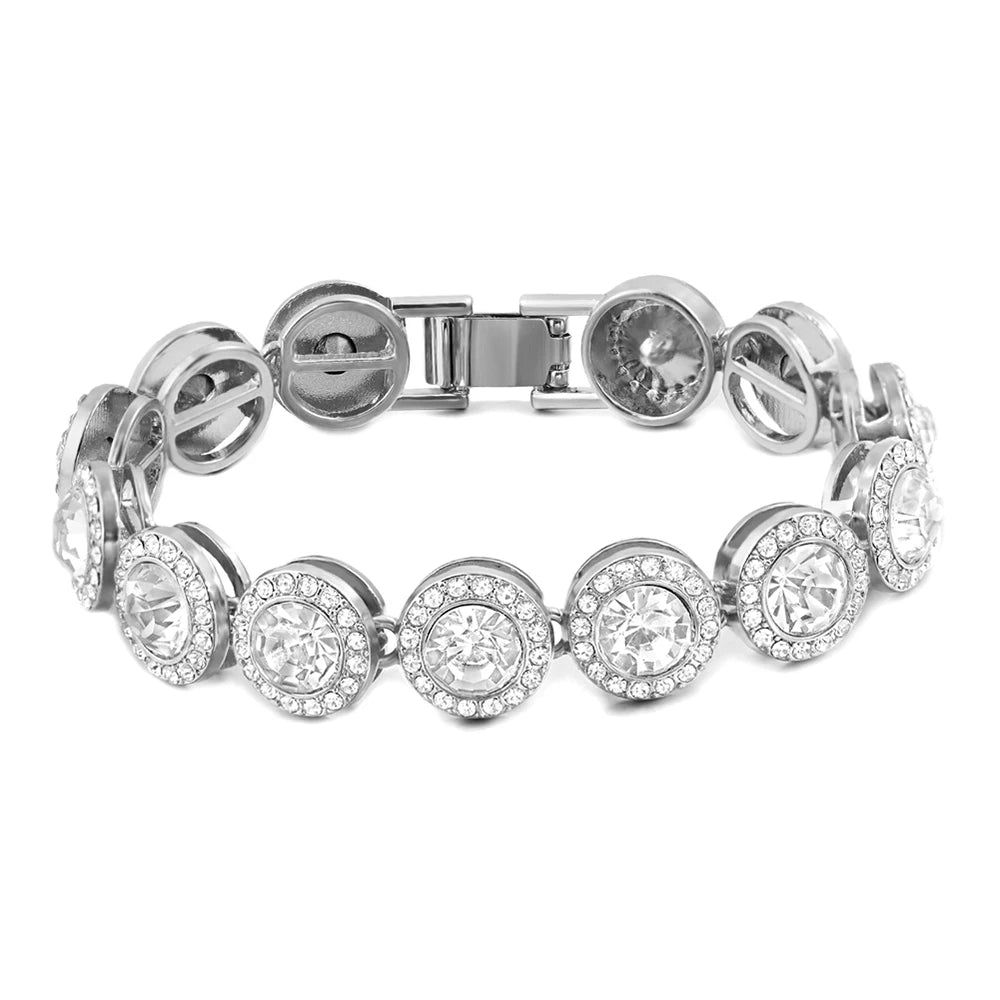 Iced Out Rhinestone Cuban Chain Bracelets