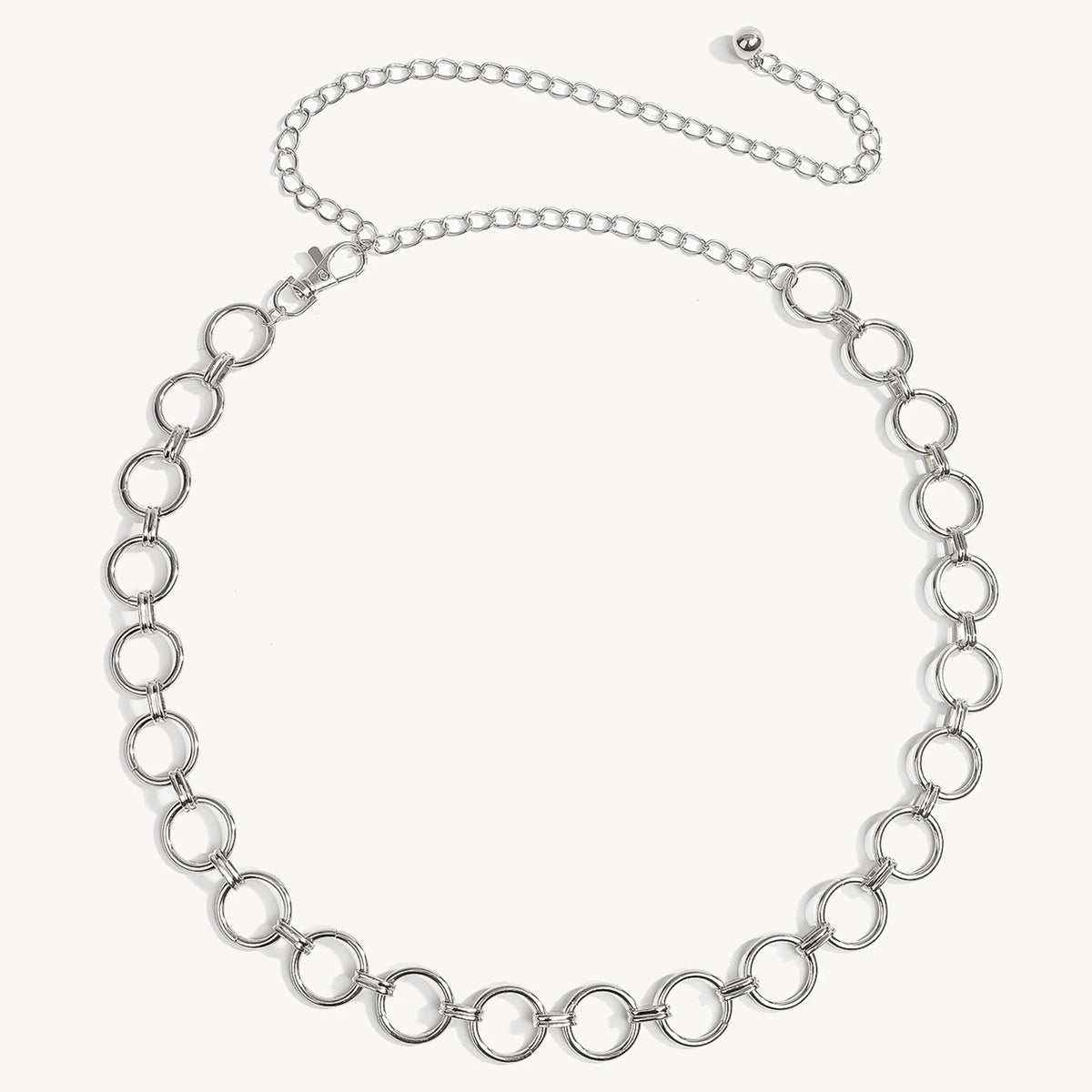 Silberne hohle Metallgürtelkette für Kleider