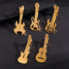 Set aus goldfarbenen Titan-Klammern für Gitarren und Musikinstrumente