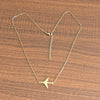 Stainless Steel Airplane Pendant Necklace