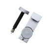 A set of three precision watch link pin remover tools, featuring a threaded tool and a flat pin removal device.