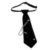 Black gothic crystal rhinestone bow tie necktie displayed against a white background