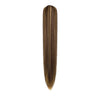 A straight, 24-inch brown hair extension for a ponytail.
