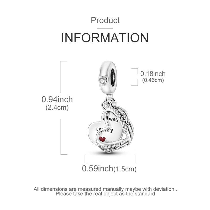 A sterling silver star moon charm pendant with a heart design shown against a white background.