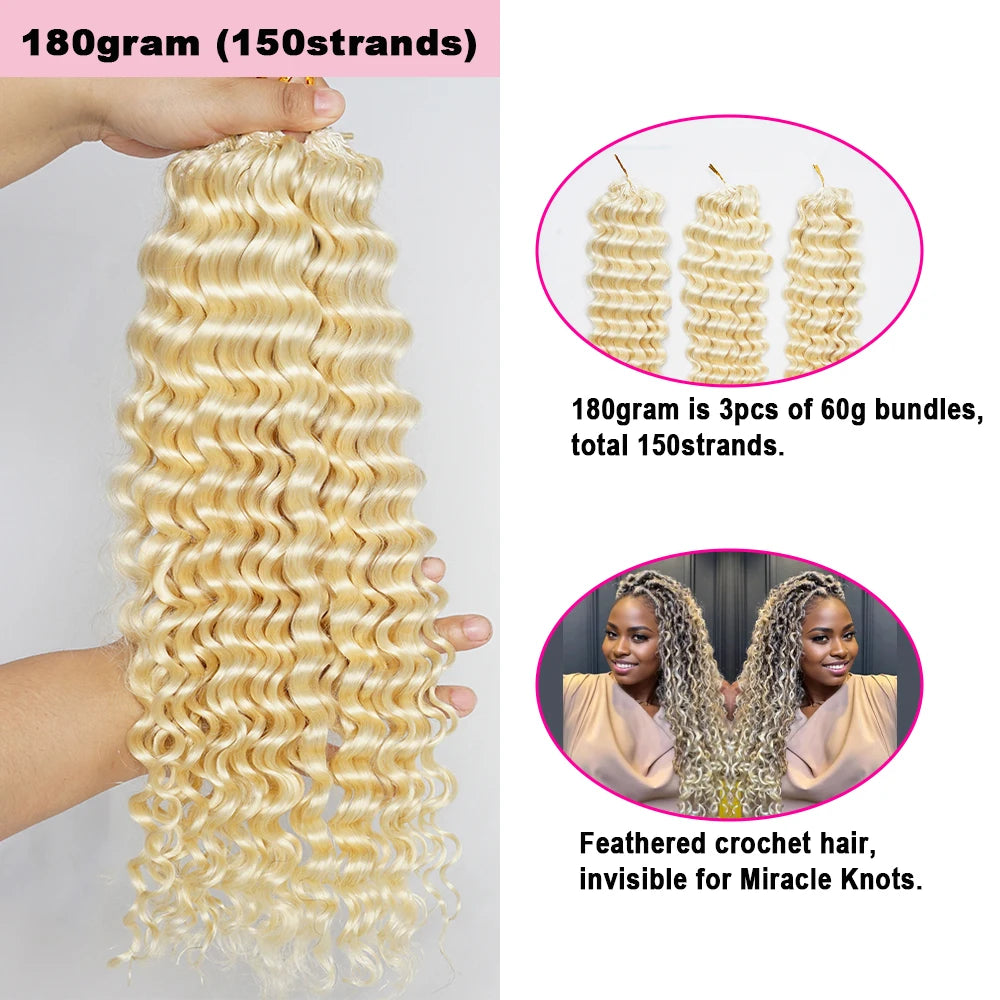 Bündel aus 150 Strähnen blondem Haar, 180 Gramm, zum Flechten
