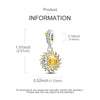 A sterling silver star moon charm is shown with dimensions of 1.01 inches by 0.52 inches.