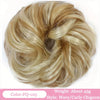 Blondes gewelltes/lockiges Chignon-Haarstyling aus natürlichem synthetischem Haar