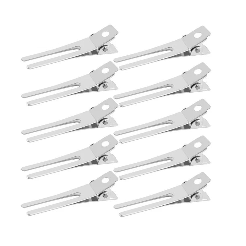 A set of professional fixed hair pins for styling, silver in color.