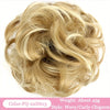 Blondes gewelltes/lockiges Chignon-Haarstyling aus natürlichem synthetischem Haar