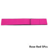 Cinco bandas elásticas de color rosa rojo brillante para los bordes de peluca