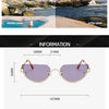 Paire de lunettes de cat-eye vintage classiques avec des verres violet clair et des montures dorées.